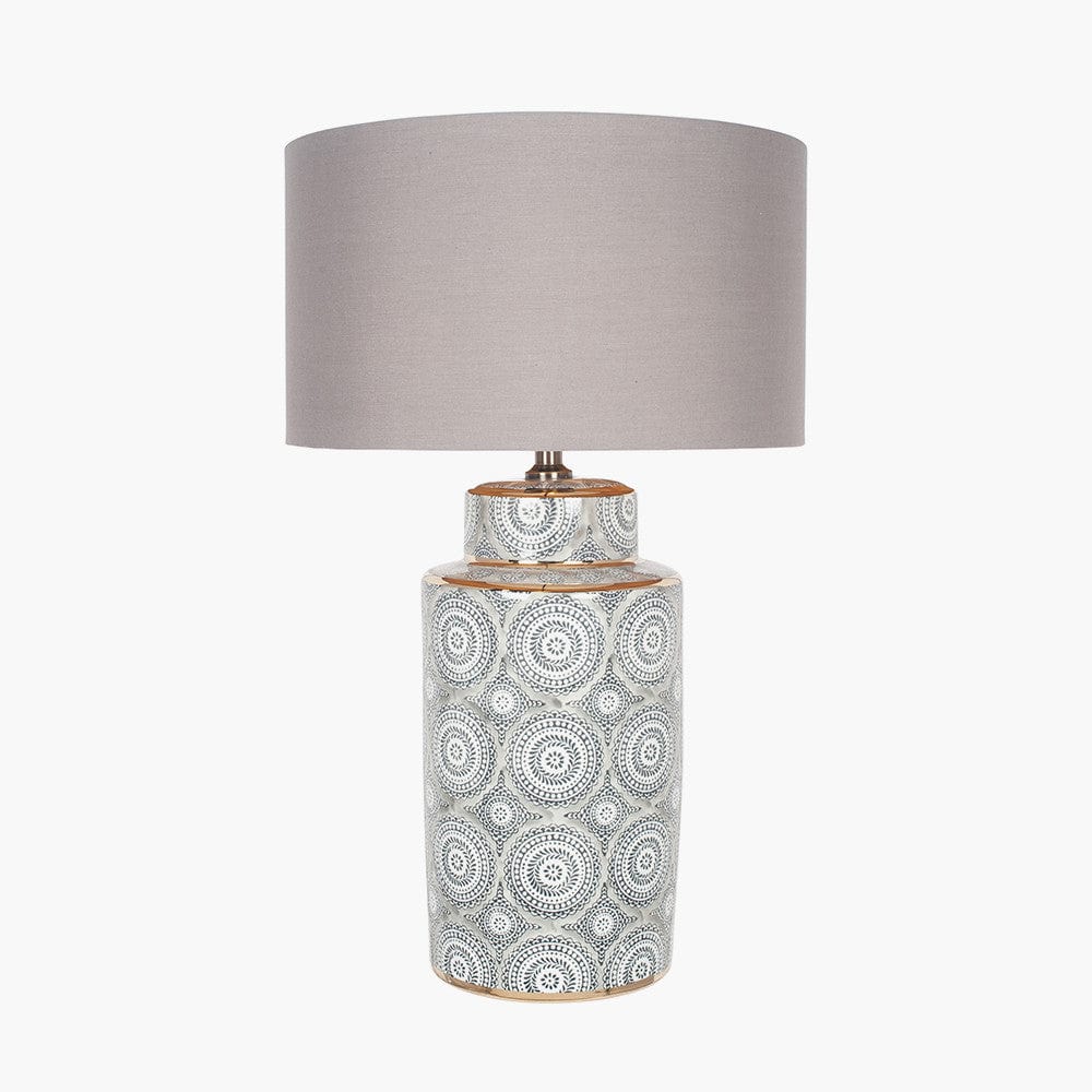 Kari Circle Pattern Ceramic Table Lamp - Base Only.