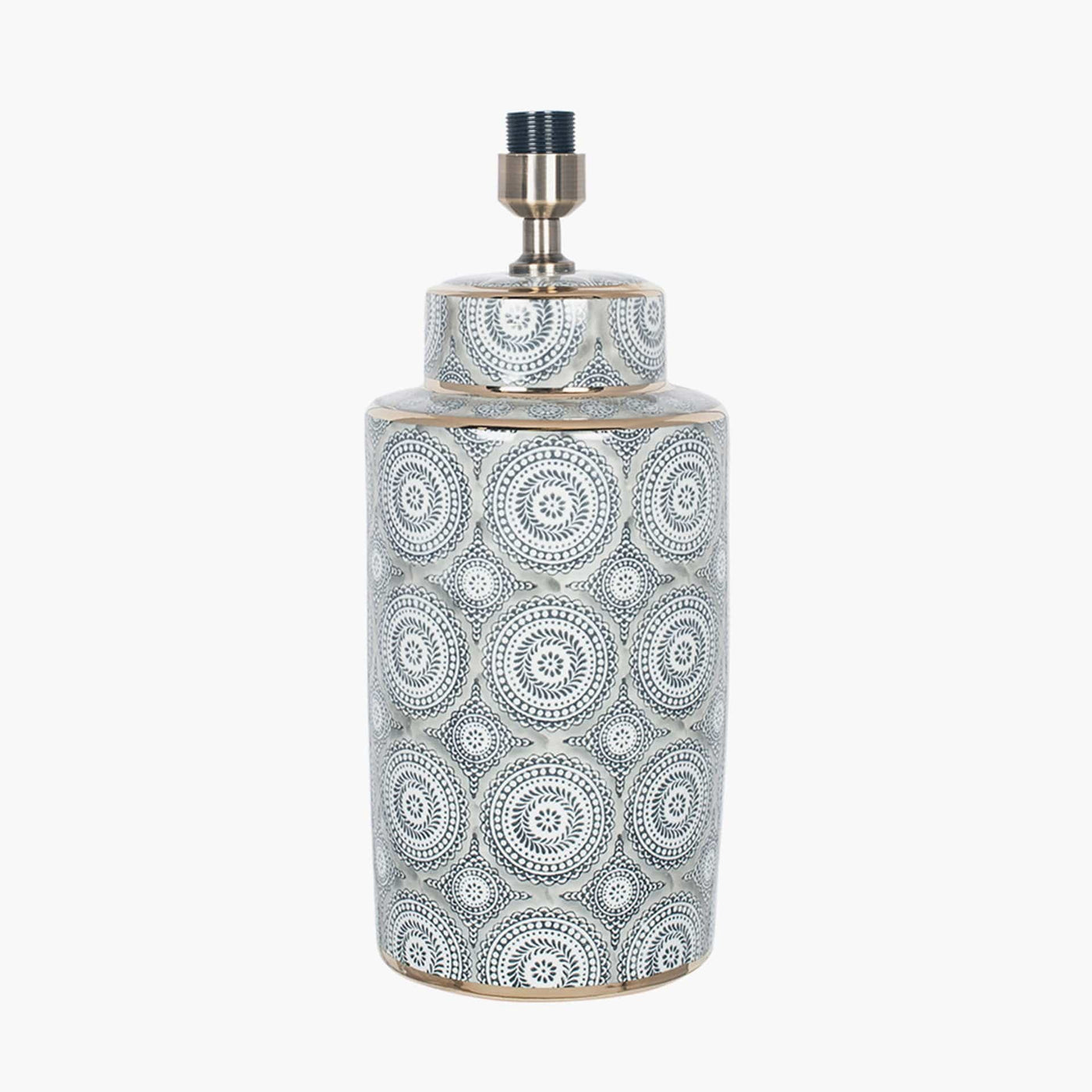 Pacific Lifestyle Lighting Kari Circle Pattern Ceramic Table Lamp - Base Only House of Isabella UK