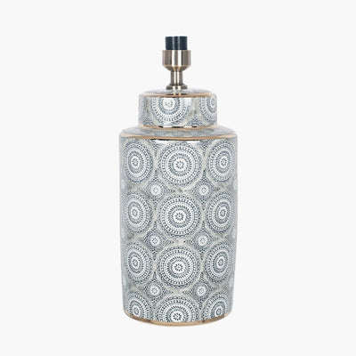 Pacific Lifestyle Lighting Kari Circle Pattern Ceramic Table Lamp - Base Only House of Isabella UK