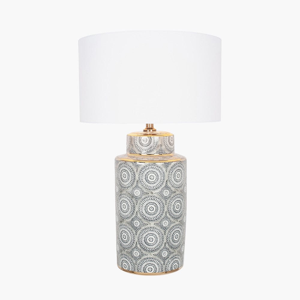 Kari Circle Pattern Ceramic Table Lamp - Base Only.