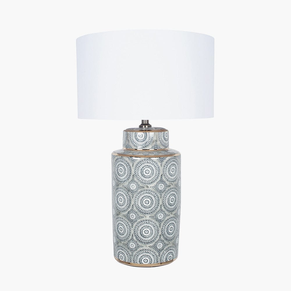 Kari Circle Pattern Ceramic Table Lamp - Base Only.