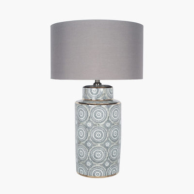 Pacific Lifestyle Lighting Kari Circle Pattern Ceramic Table Lamp - Base Only House of Isabella UK