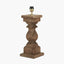Pacific Lifestyle Lighting Kavya Antique Brown Turned Wood Table Lamp Base House of Isabella UK