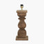 Pacific Lifestyle Lighting Kavya Antique Brown Turned Wood Table Lamp Base House of Isabella UK