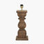 Pacific Lifestyle Lighting Kavya Antique Brown Turned Wood Table Lamp Base House of Isabella UK