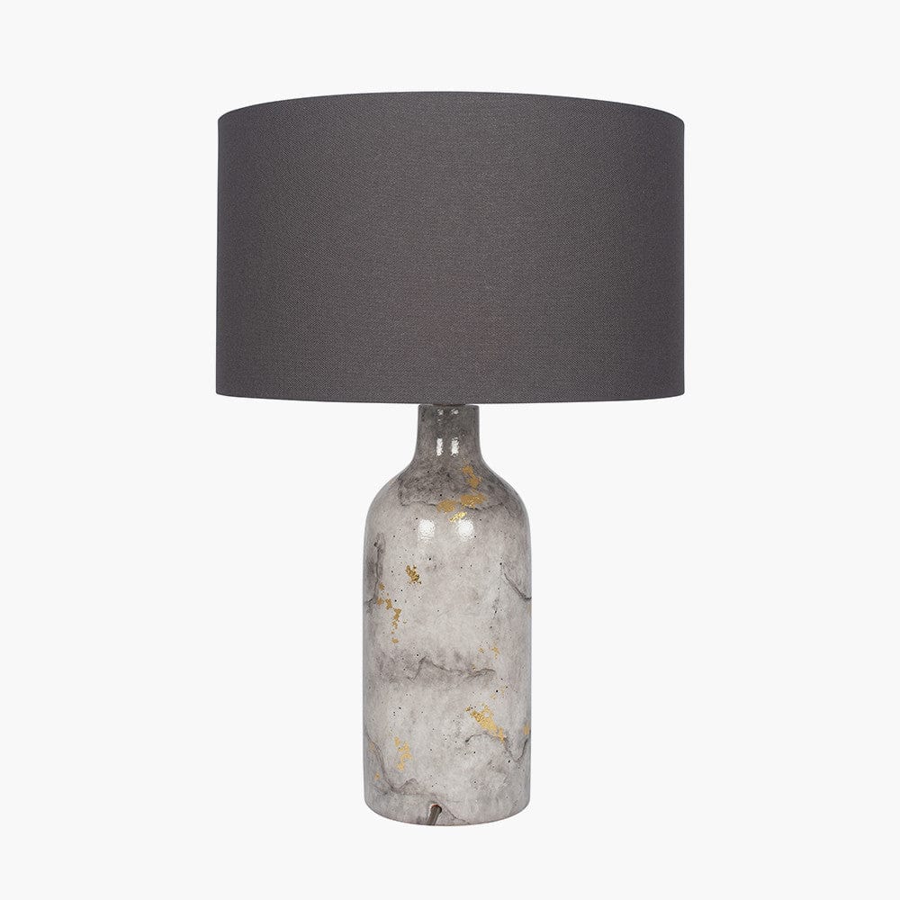 Keros Marble Effect Gold Leaf Glaze Stoneware Table Lamp - Base Only.