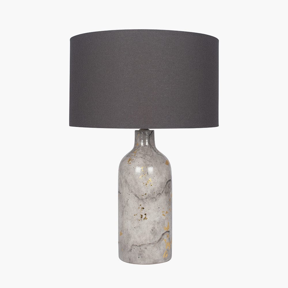 Keros Marble Effect Gold Leaf Glaze Stoneware Table Lamp - Base Only.