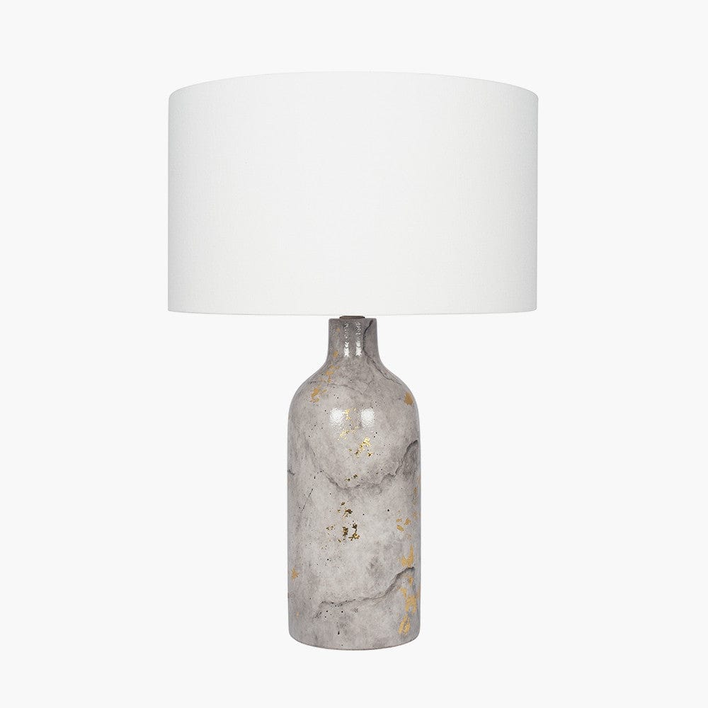 Keros Marble Effect Gold Leaf Glaze Stoneware Table Lamp - Base Only.