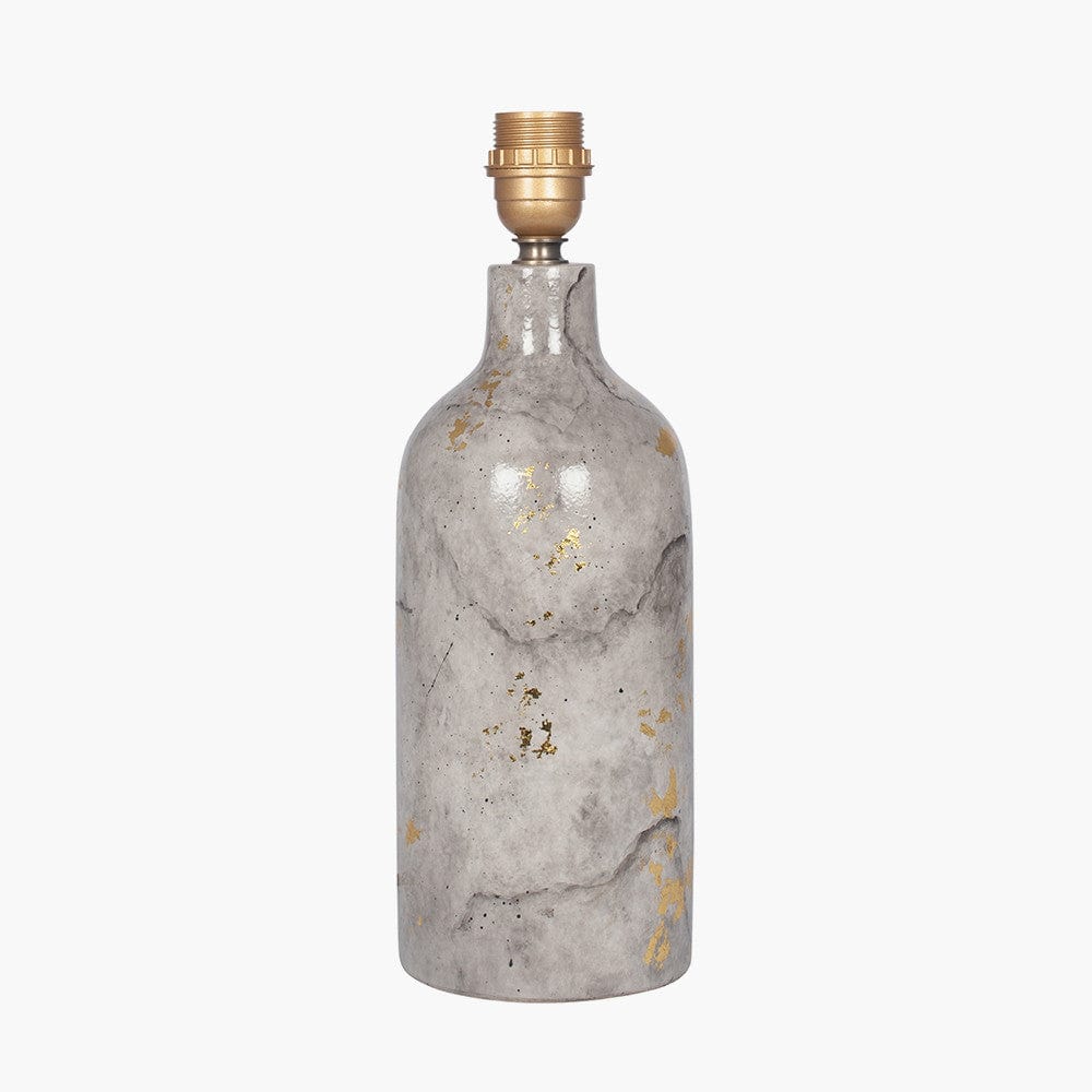 Keros Marble Effect Gold Leaf Glaze Stoneware Table Lamp - Base Only.