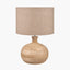 Kiah Natural Mango Wood Round Table Lamp Base.