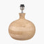Kiah Natural Mango Wood Round Table Lamp Base.