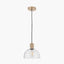 Pacific Lifestyle Lighting Kingston Clear Glass with Antique Brass Fitting Elec Pendant House of Isabella UK