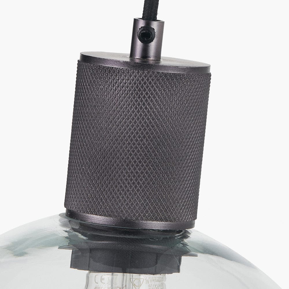 Pacific Lifestyle Lighting Kingston Clear Glass with Antique Bronze Fitting Elec Pendant House of Isabella UK