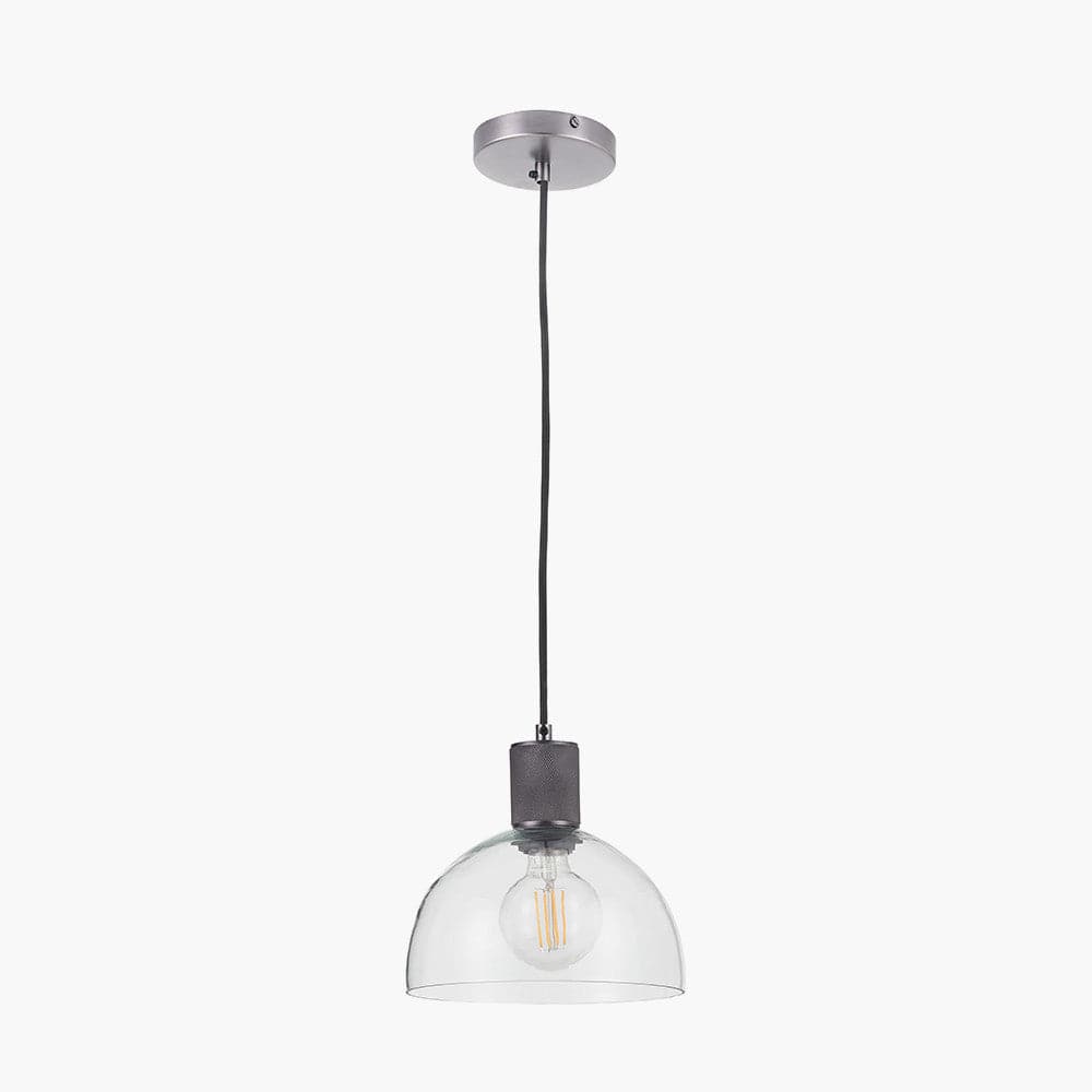 Pacific Lifestyle Lighting Kingston Clear Glass with Antique Bronze Fitting Elec Pendant House of Isabella UK