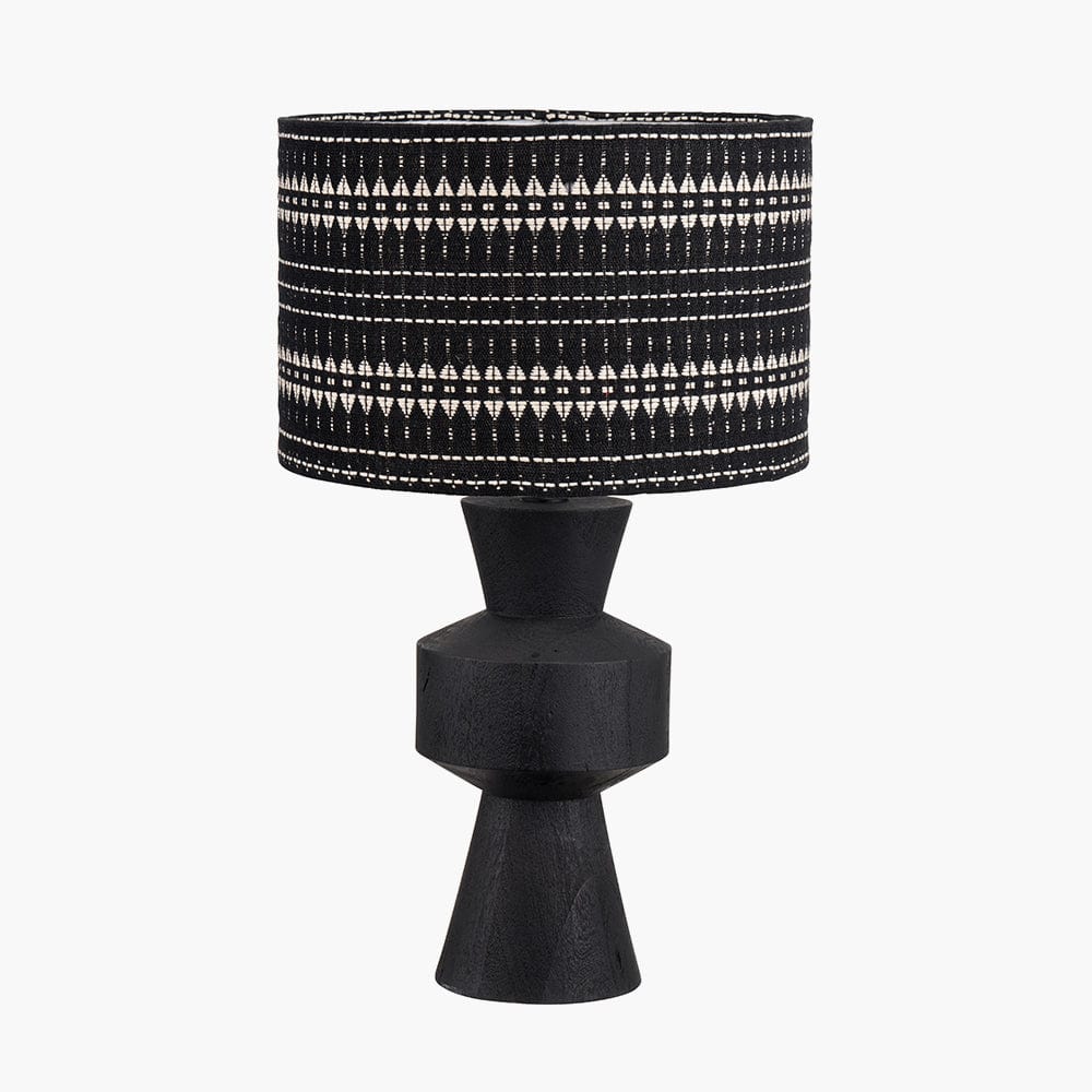 Koa Black Mango Wood Contemporary Table Lamp Base.