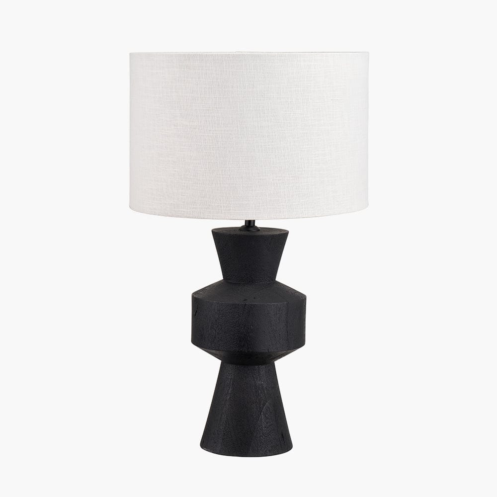 Koa Black Mango Wood Contemporary Table Lamp Base.