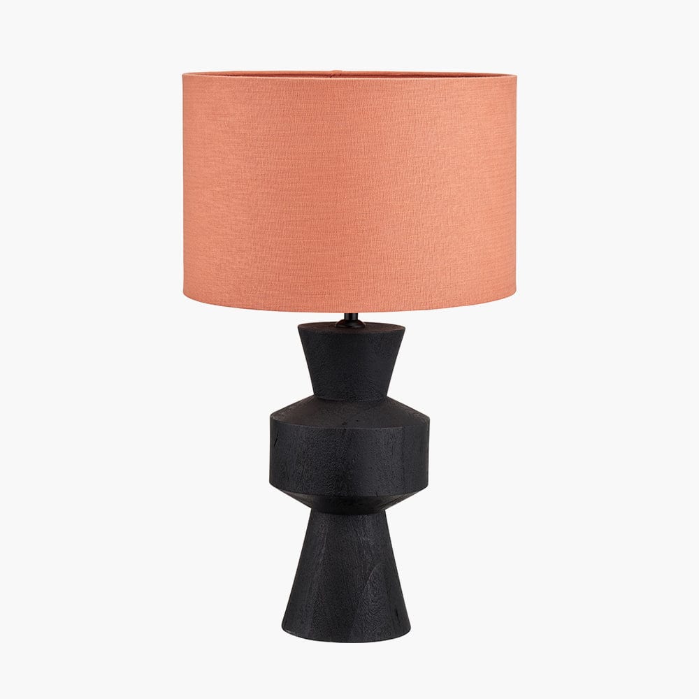 Koa Black Mango Wood Contemporary Table Lamp Base.