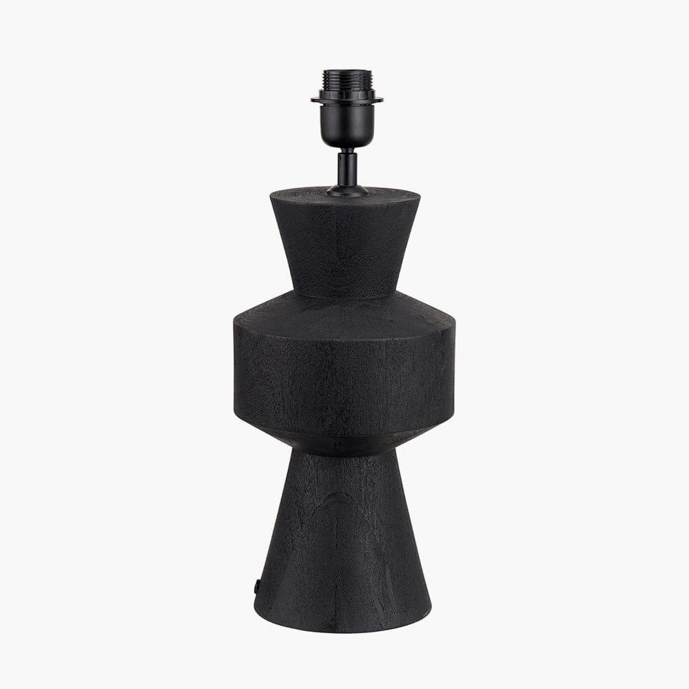 Koa Black Mango Wood Contemporary Table Lamp Base.