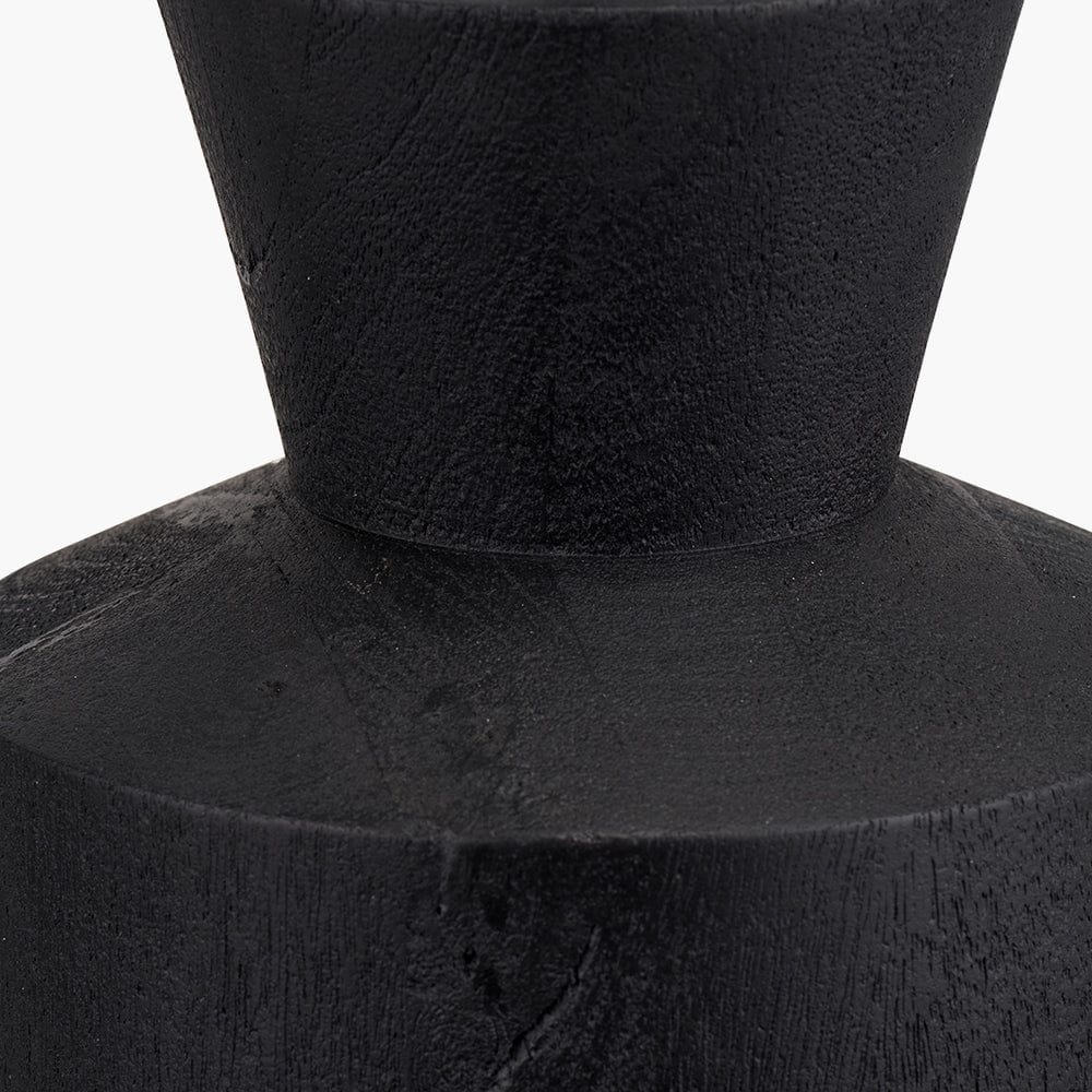 Koa Black Mango Wood Contemporary Table Lamp Base.