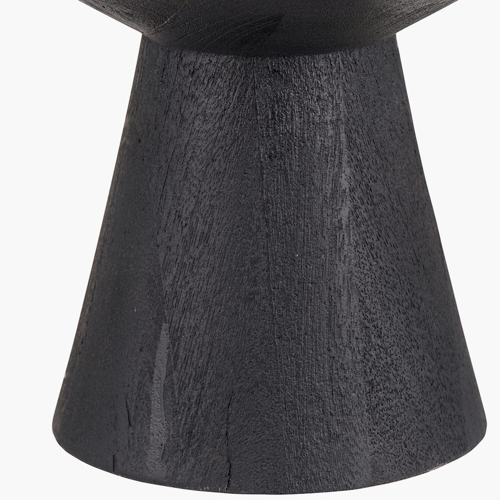 Koa Black Mango Wood Contemporary Table Lamp Base.