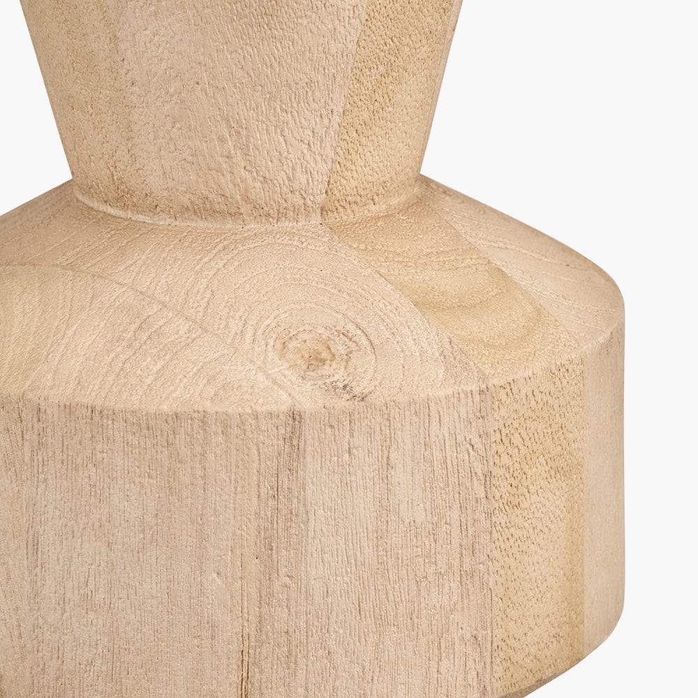 Koa Natural Mango Wood Contemporary Table Lamp Base.
