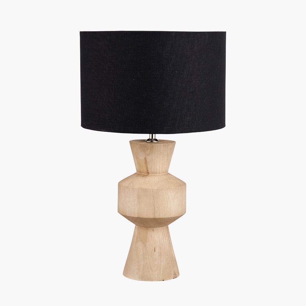 Koa Natural Mango Wood Contemporary Table Lamp Base.