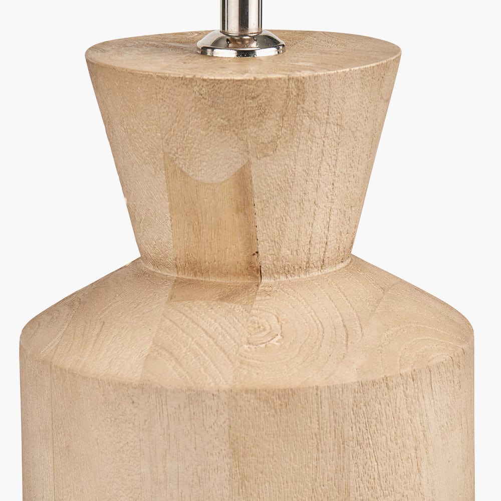 Koa Natural Mango Wood Contemporary Table Lamp Base.