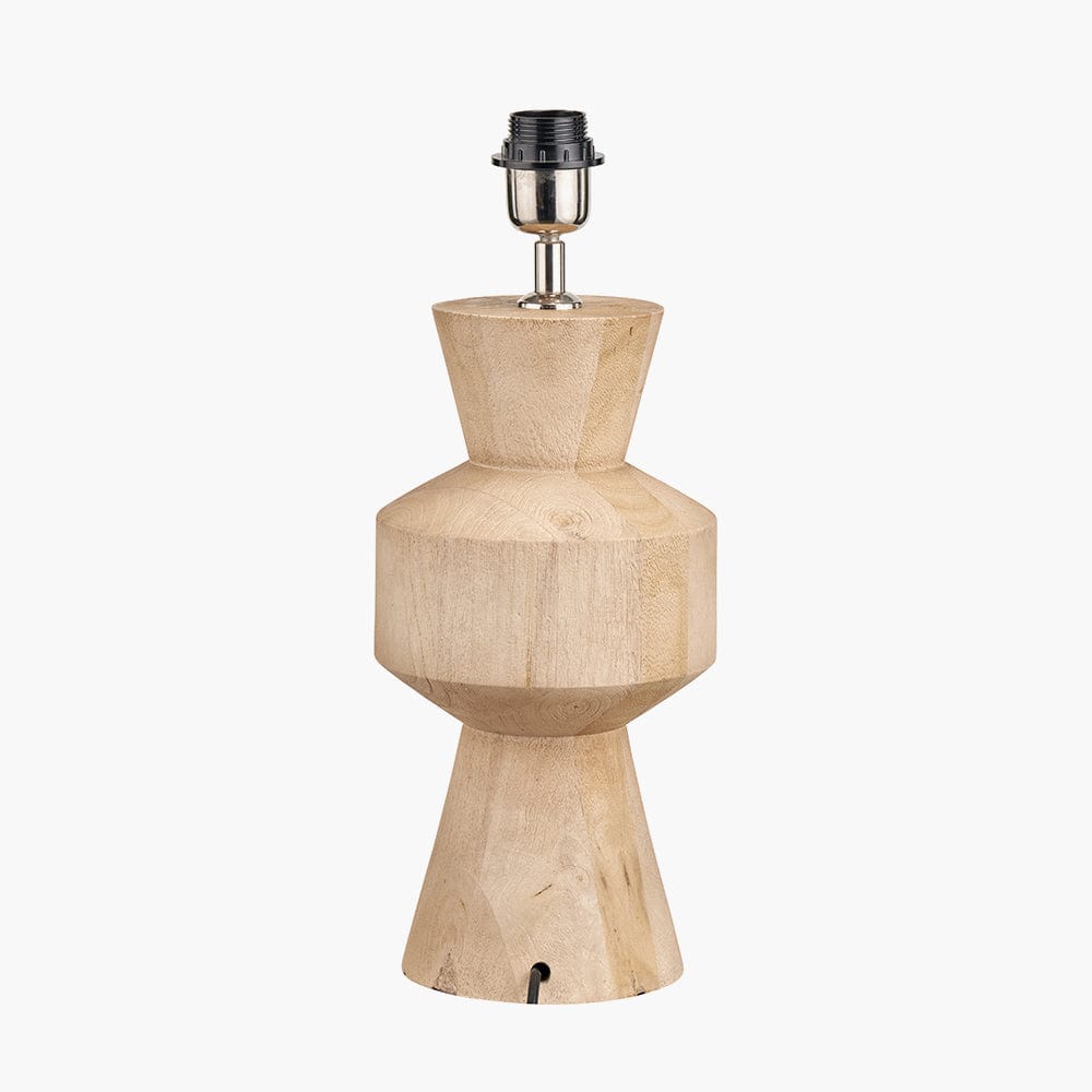 Koa Natural Mango Wood Contemporary Table Lamp Base.