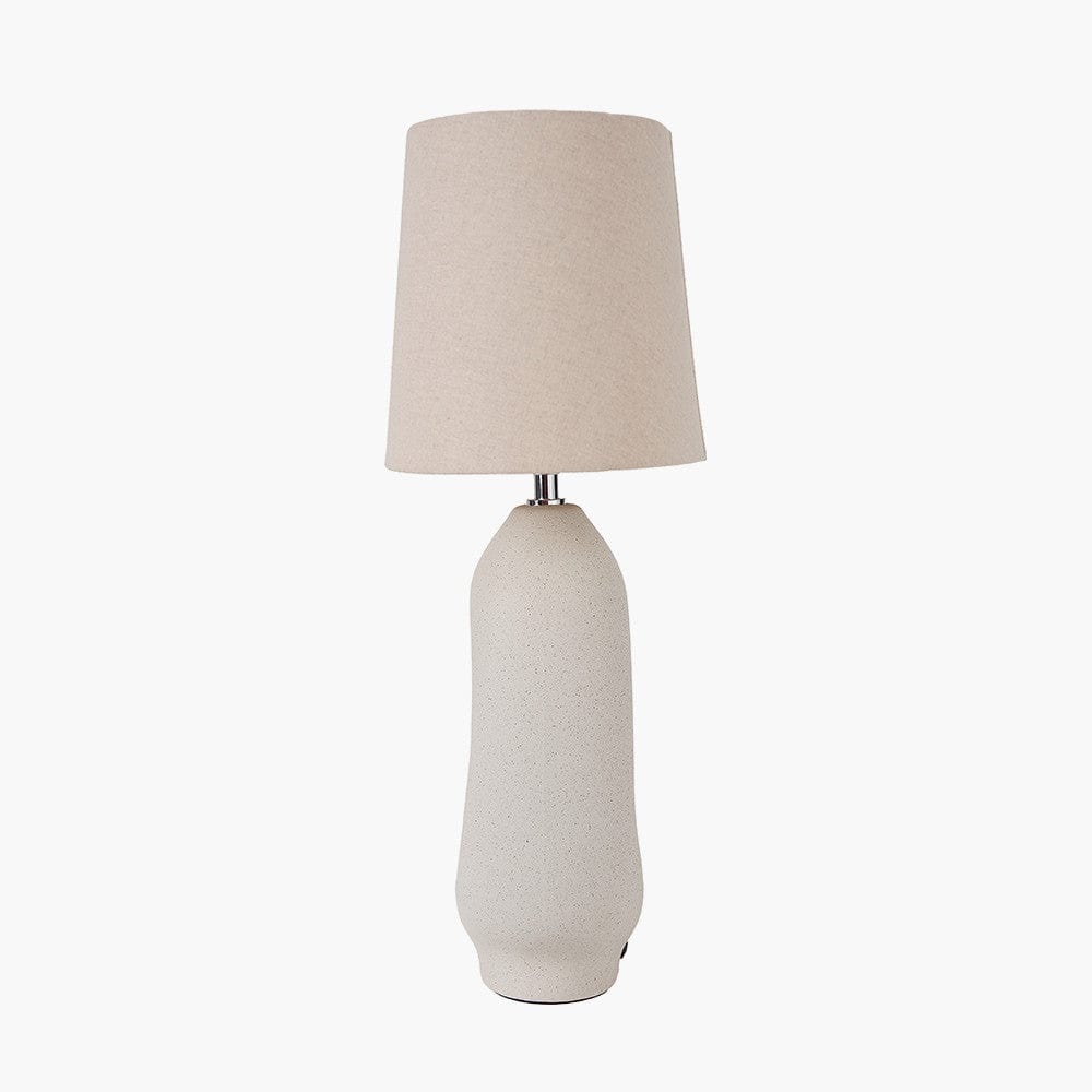 Laila Natural Organic Tall Ceramic Table Lamp.