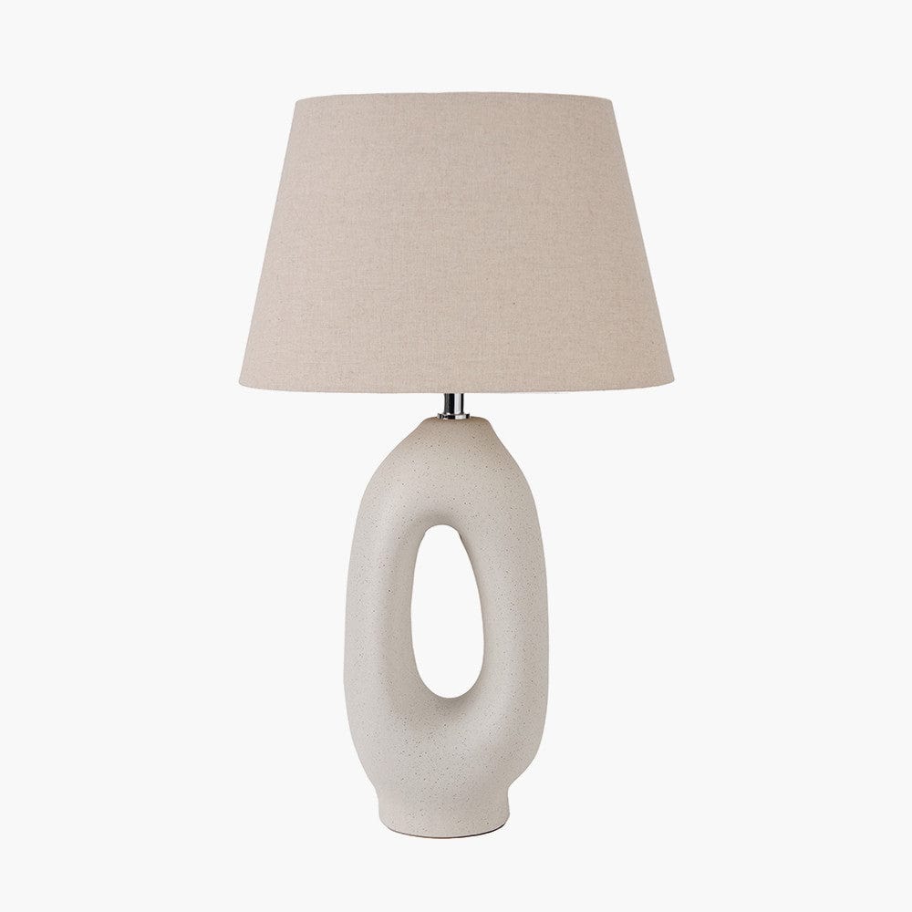 Laila Natural Organic Tall Ceramic Table Lamp.