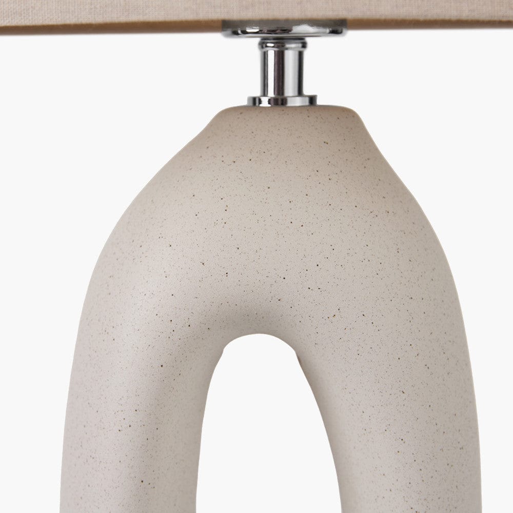 Laila Natural Organic Tall Ceramic Table Lamp.