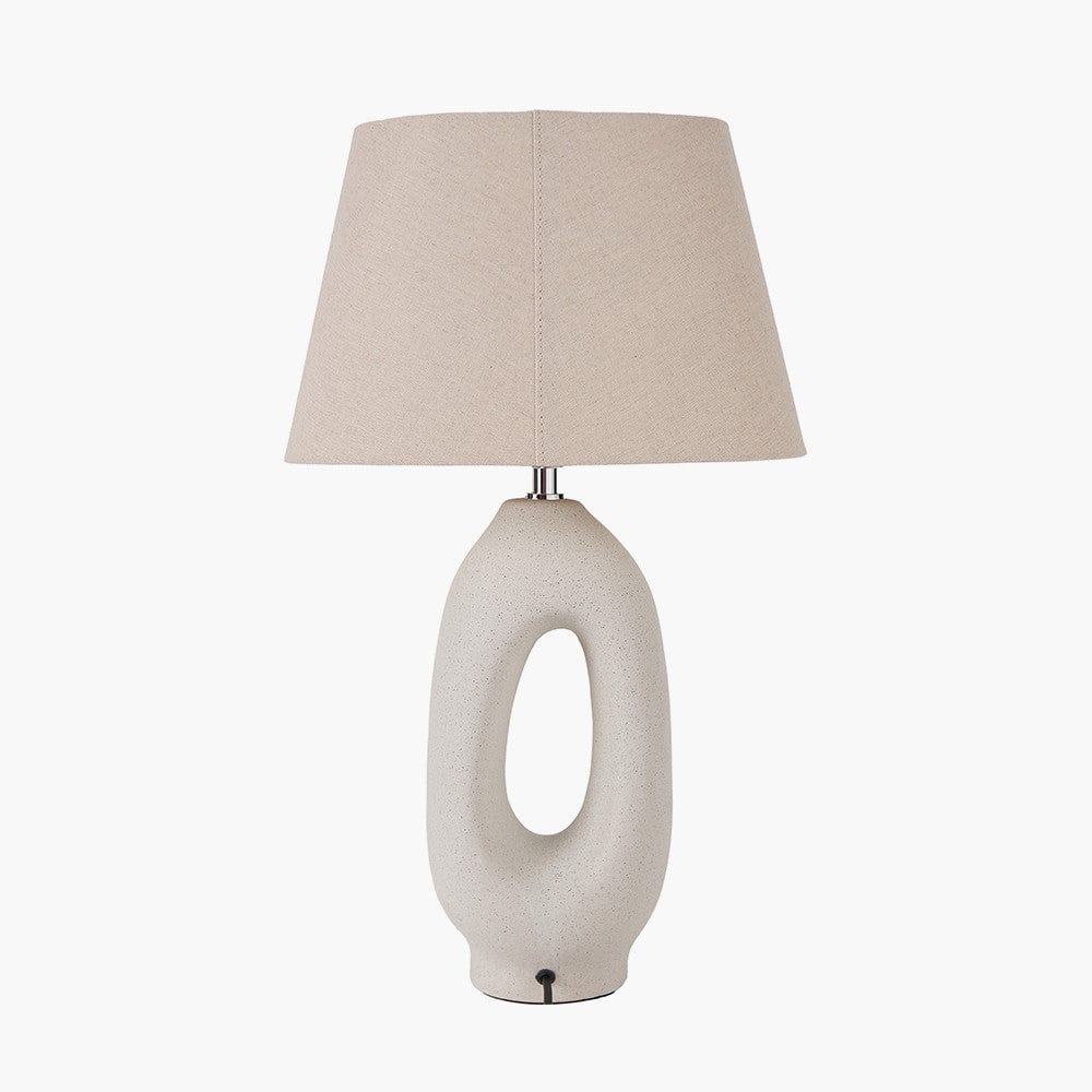 Laila Natural Organic Tall Ceramic Table Lamp.