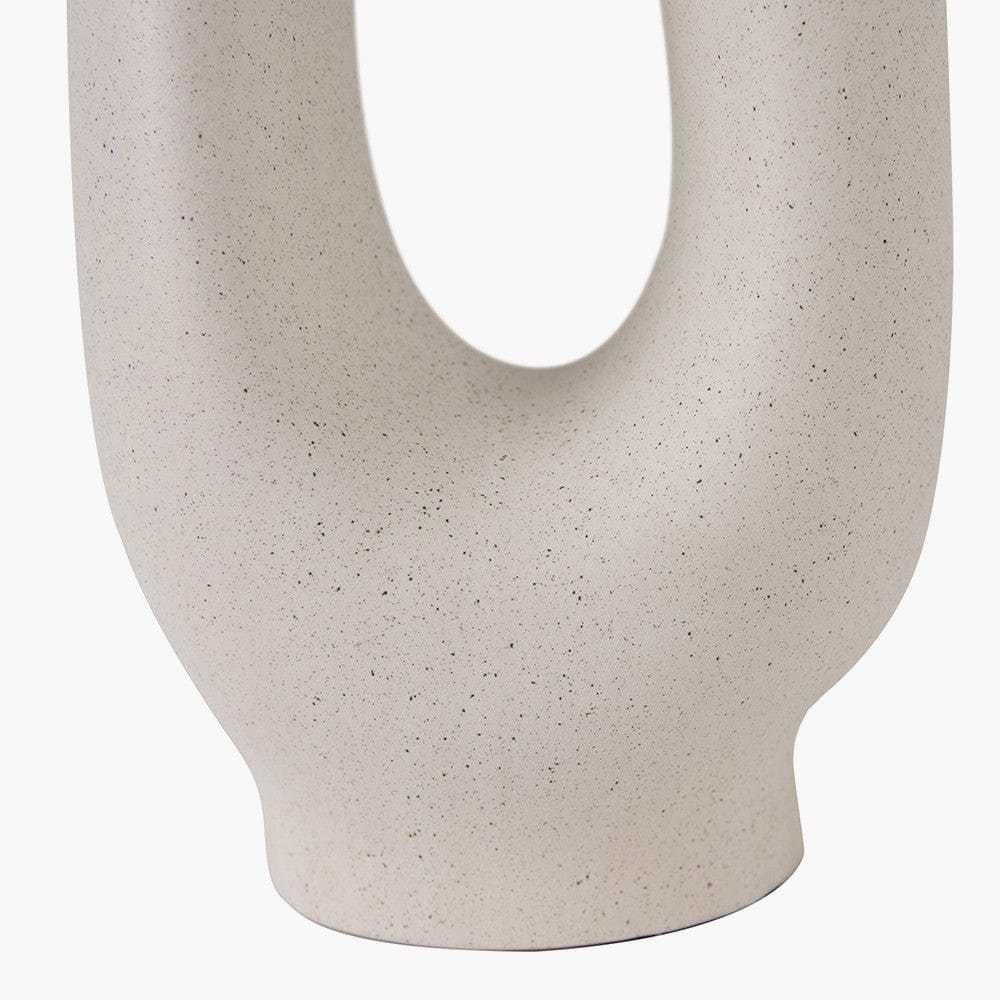 Laila Natural Organic Tall Ceramic Table Lamp.