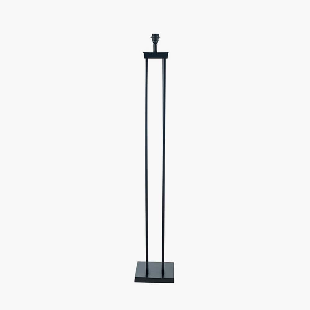 Langston Matt Black Metal Four Post Floor Lamp - Base Only.