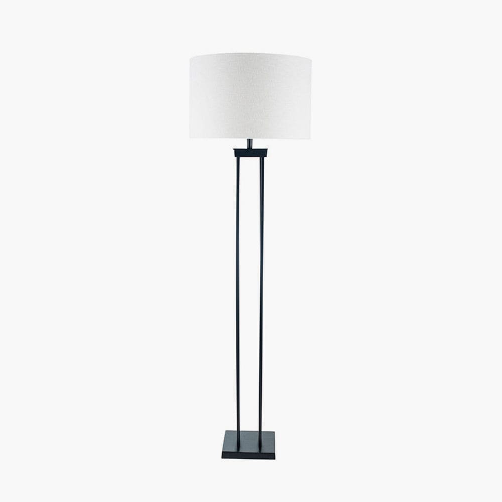 Pacific Lifestyle Lighting Langston Matt Black Metal Four Post Floor Lamp - Base Only House of Isabella UK