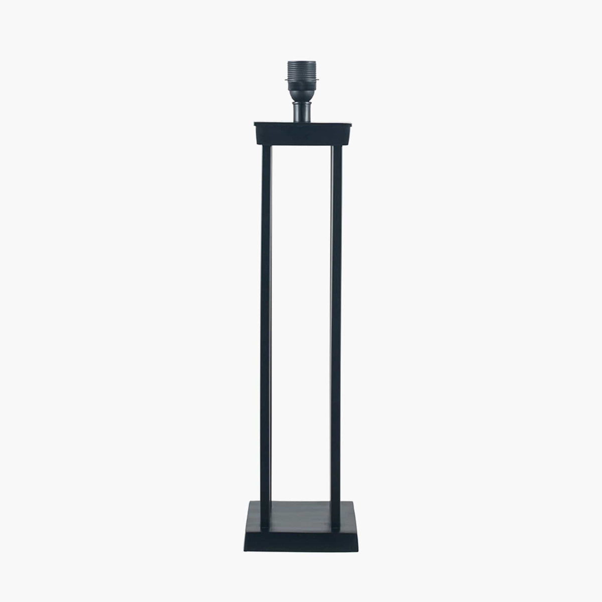 Langston Matt Black Metal Four Post Table Lamp - Base Only.