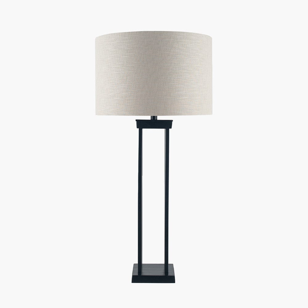 Pacific Lifestyle Lighting Langston Matt Black Metal Four Post Table Lamp - Base Only House of Isabella UK