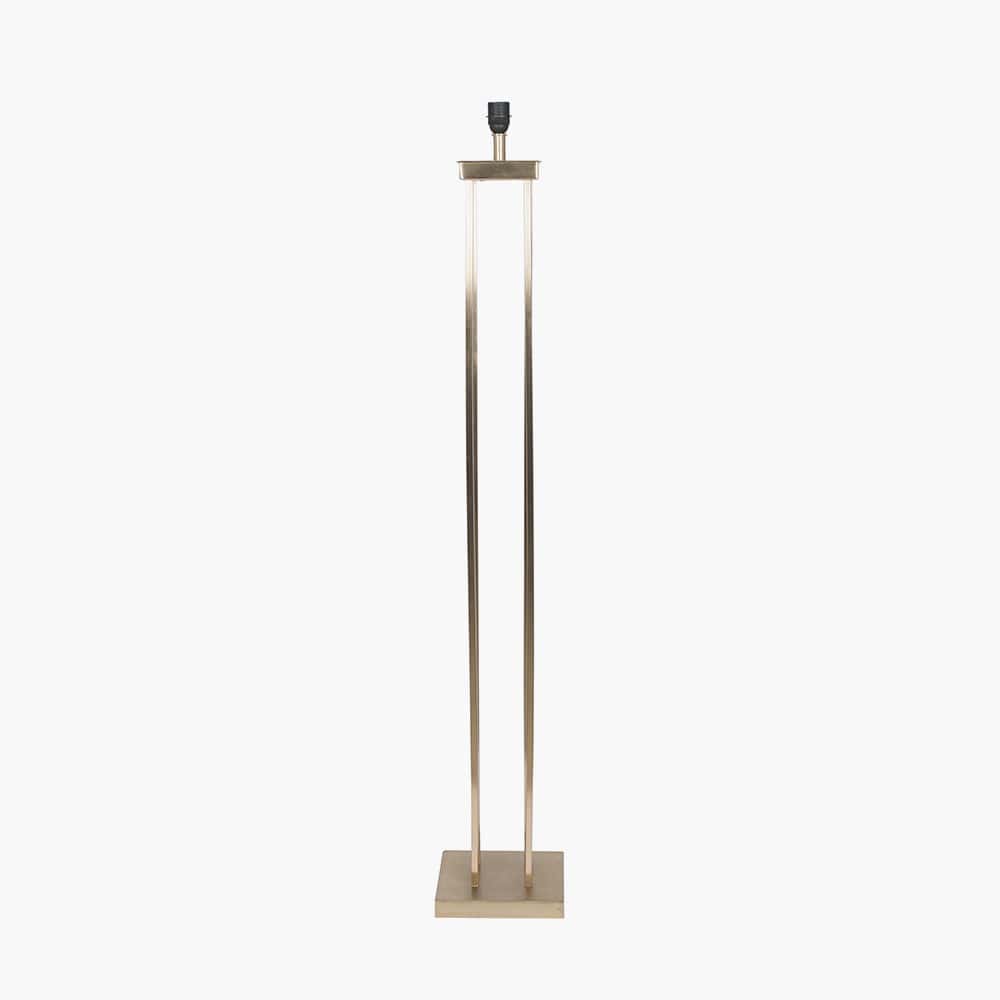 Langston Satin Brass Metal 4 Post Floor Lamp - Base Only.