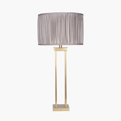 Pacific Lifestyle Lighting Langston Satin Brass Metal Four Post Table Lamp - Base Only House of Isabella UK