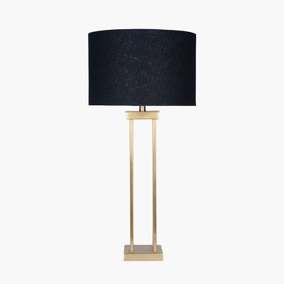 Pacific Lifestyle Lighting Langston Satin Brass Metal Four Post Table Lamp - Base Only House of Isabella UK