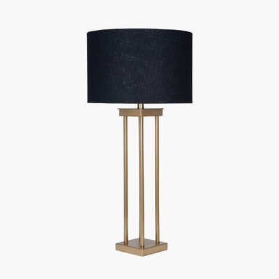 Pacific Lifestyle Lighting Langston Satin Brass Metal Four Post Table Lamp - Base Only House of Isabella UK