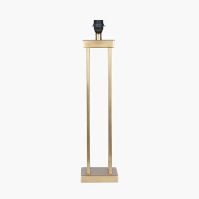 Pacific Lifestyle Lighting Langston Satin Brass Metal Four Post Table Lamp - Base Only House of Isabella UK