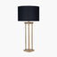 Langston Satin Brass Metal Four Post Table Lamp - Base Only | OUTLET.