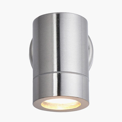 Pacific Lifestyle Lighting Lantana Brushed Steel Metal Fixed Spot Wall Light House of Isabella UK