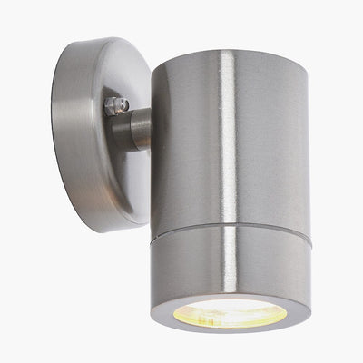 Pacific Lifestyle Lighting Lantana Brushed Steel Metal Fixed Spot Wall Light House of Isabella UK