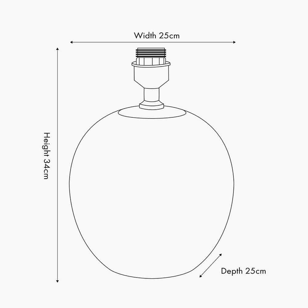 Larisa Black Polka Dot Ceramic Table Lamp Base.