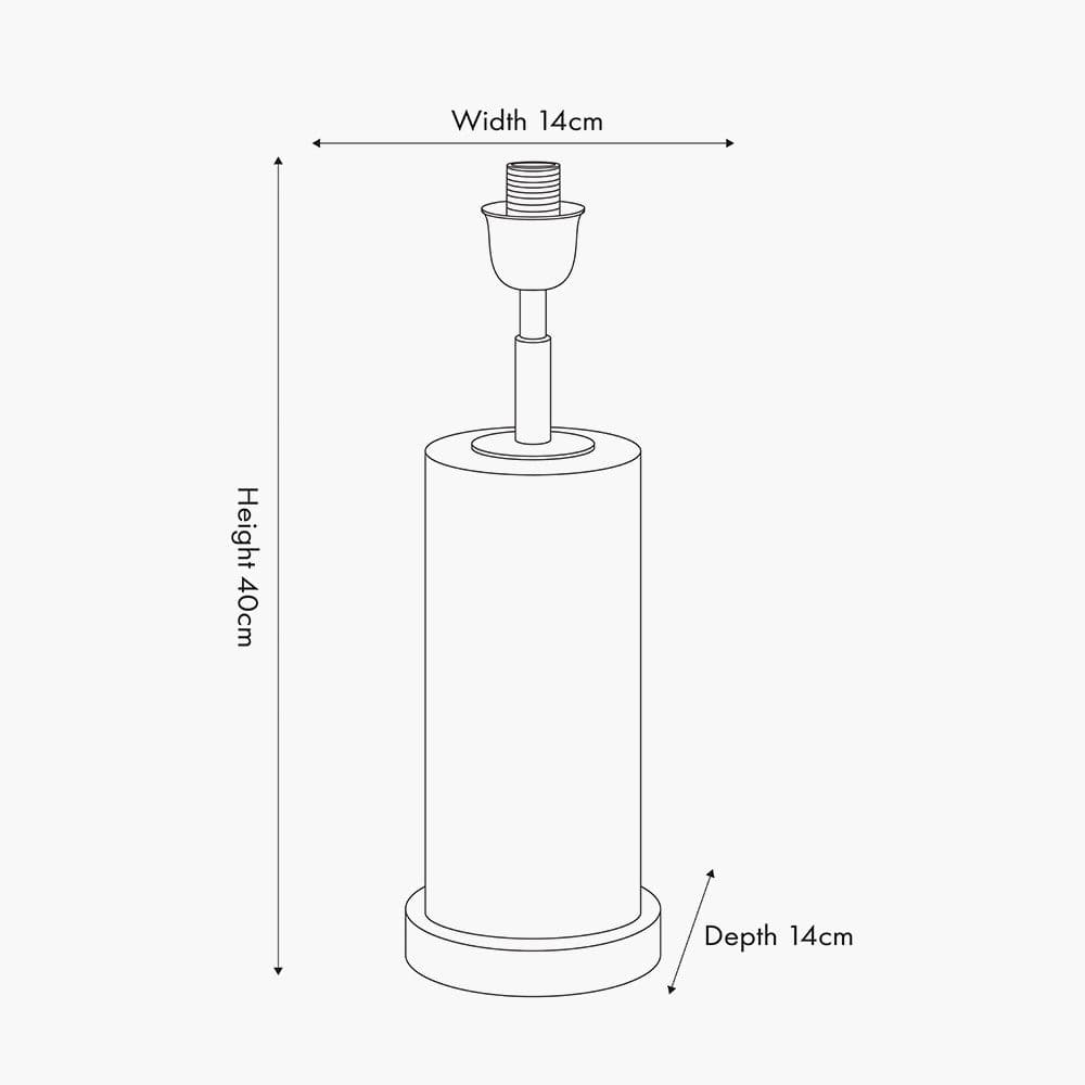 Laurence Tan Leather and Brass Cylindrical Table Lamp.