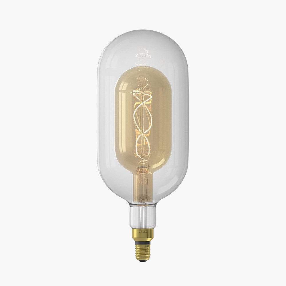 LED Clear and Amber Double Tube Organic E27 Bulb.