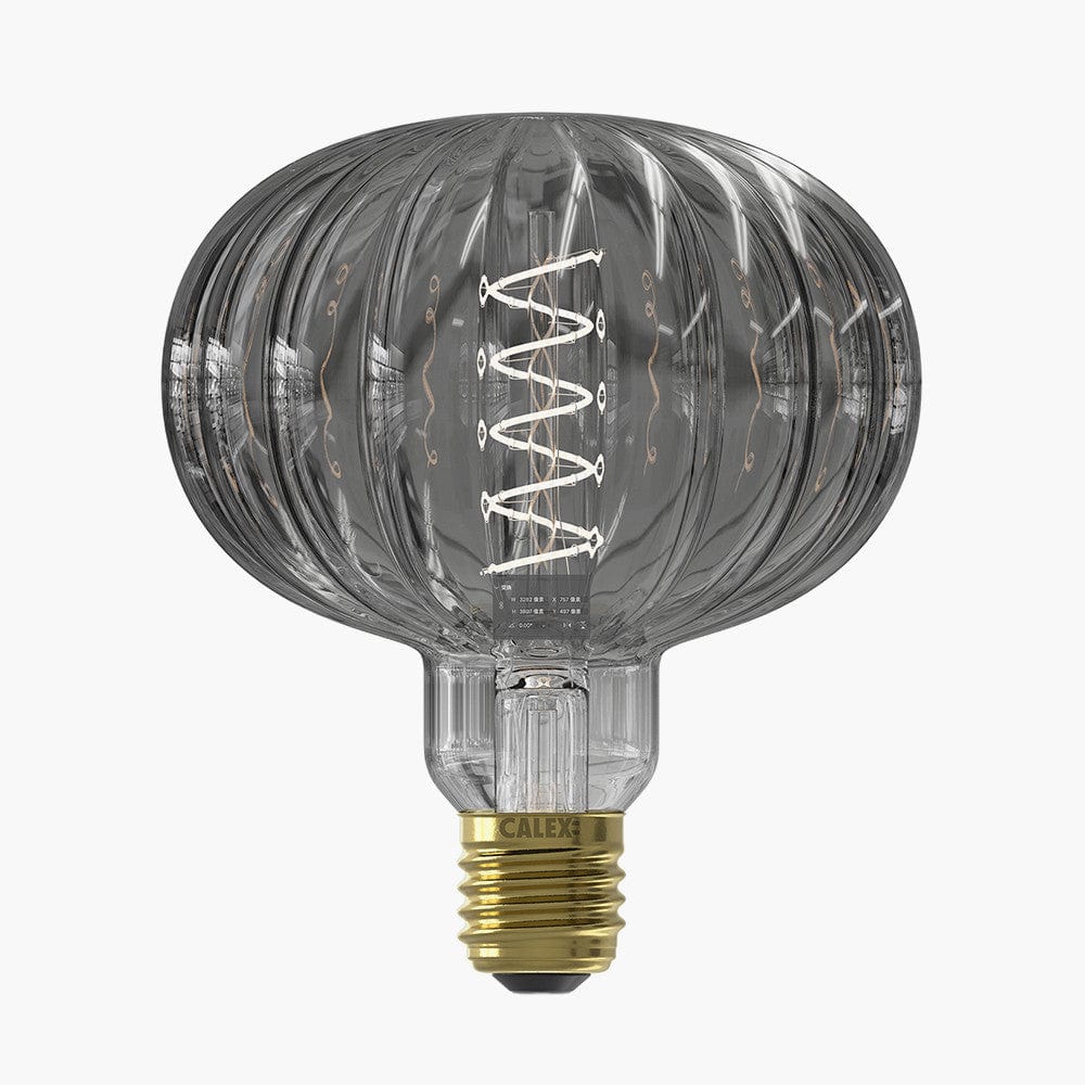 LED Smokey Ribbed Organic E27 Bulb.
