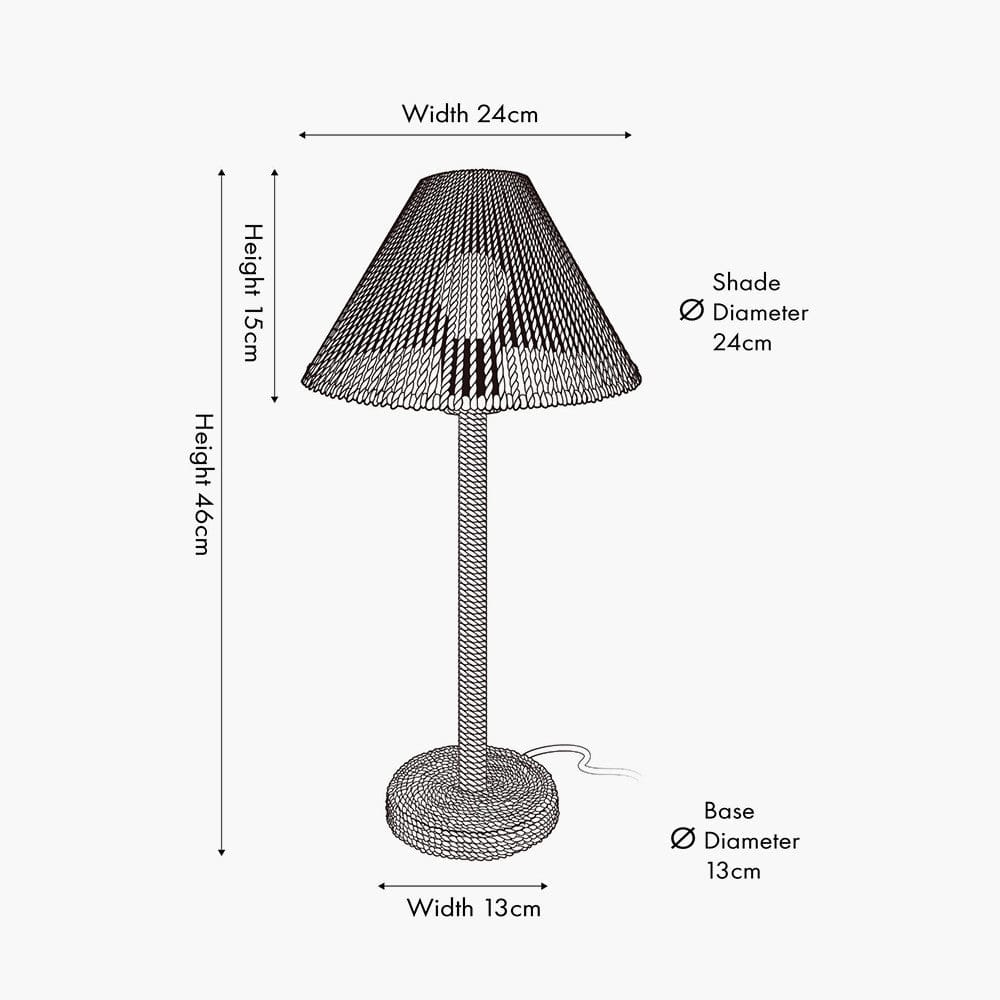 Pacific Lifestyle Lighting Leif Jute Rope Table Lamp House of Isabella UK
